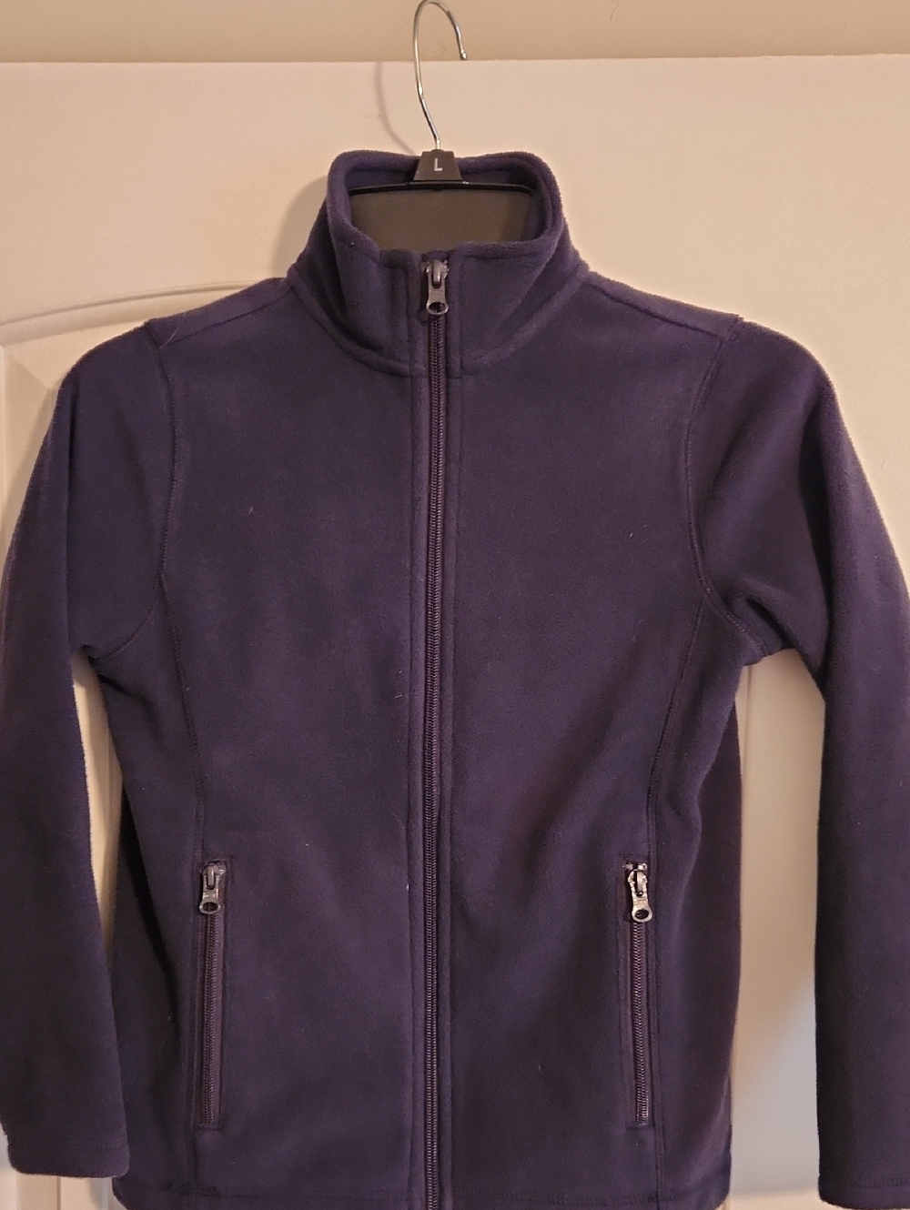 Lands' End Kids Full-Zip Navy Fleece Jacket